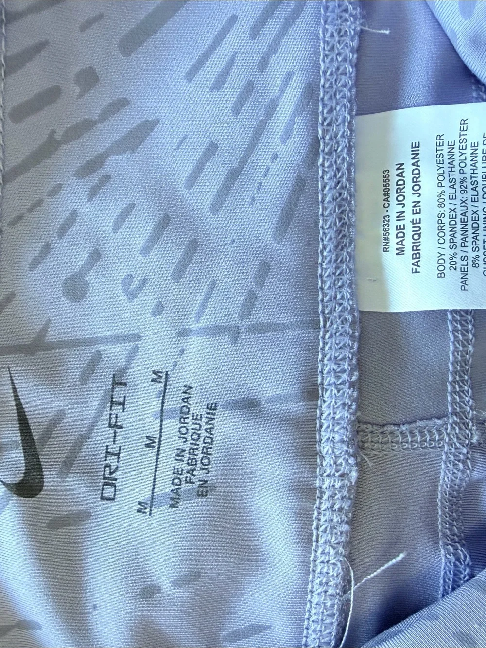Nike Women's Dri-Fit Light Lavender High-Rise Jeggings